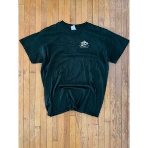 Vintage Y2K Dark Green Alaska Graphic Tee Shirt Size M